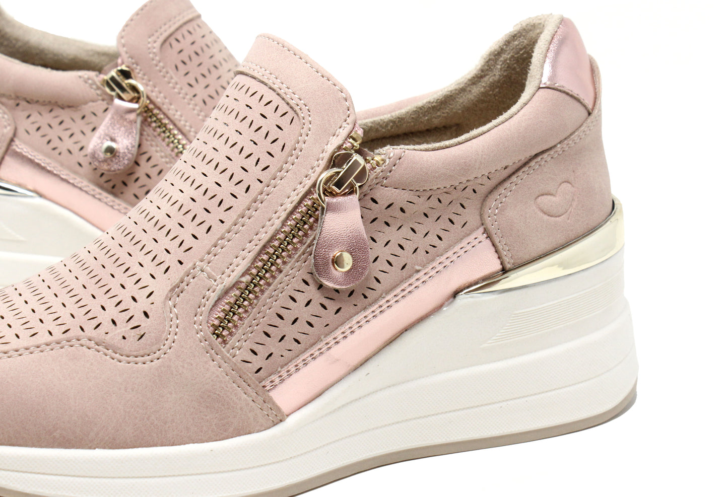 Bianca Side Zip Wedge Trainer