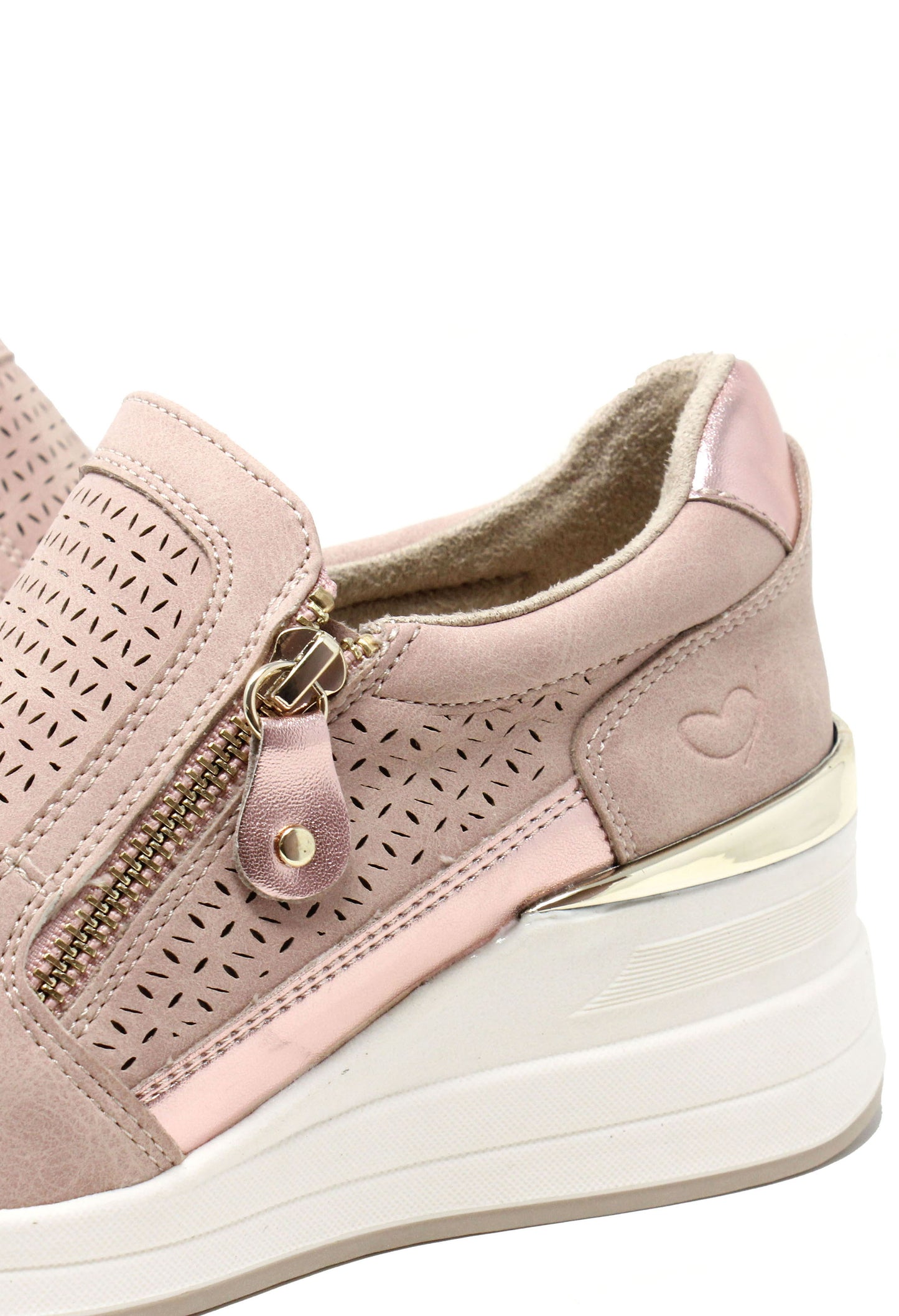 Bianca Side Zip Wedge Trainer