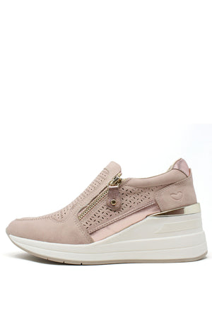Bianca Side Zip Wedge Trainer