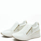 Bianca Side Zip Wedge Trainer