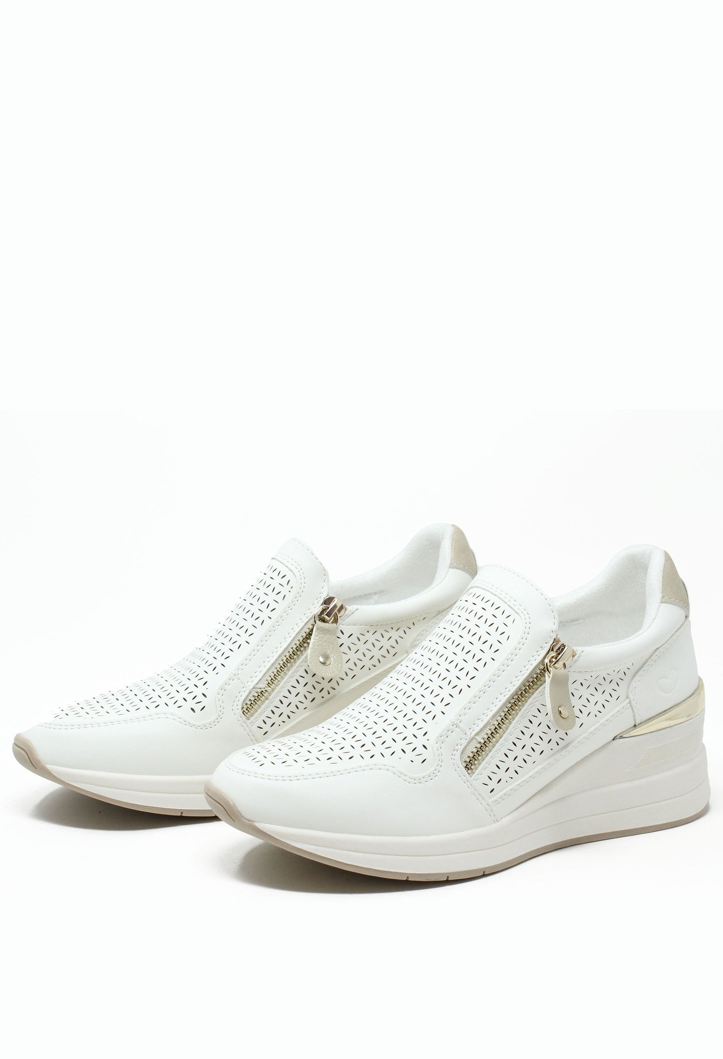 Bianca Side Zip Wedge Trainer