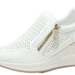 Bianca Side Zip Wedge Trainer