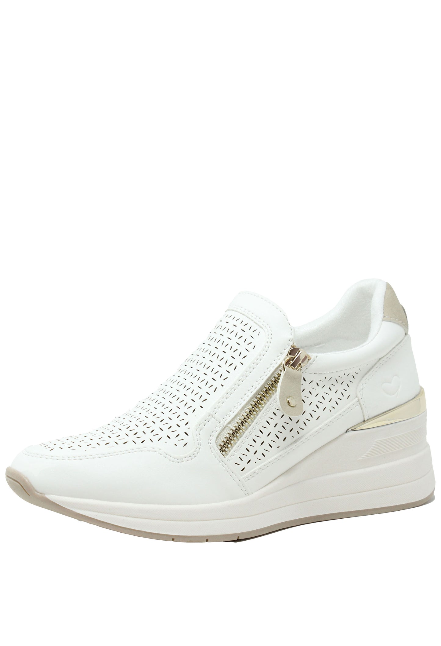 Bianca Side Zip Wedge Trainer