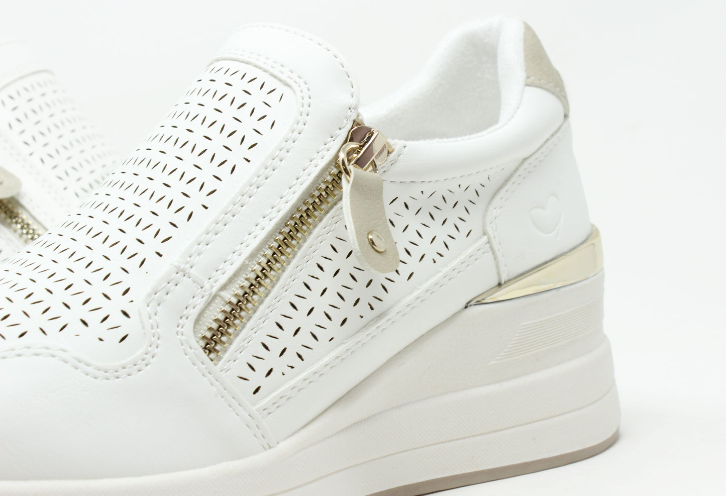 Bianca Side Zip Wedge Trainer