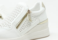 Bianca Side Zip Wedge Trainer