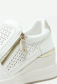 Bianca Side Zip Wedge Trainer
