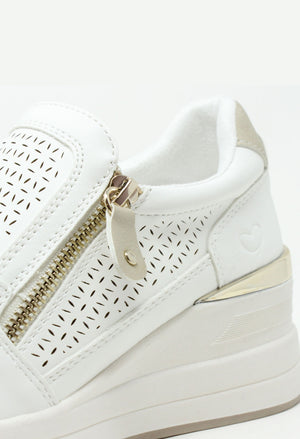 Bianca Side Zip Wedge Trainer