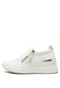 Bianca Side Zip Wedge Trainer
