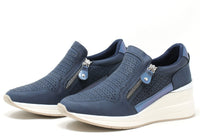 Bianca Side Zip Wedge Trainer