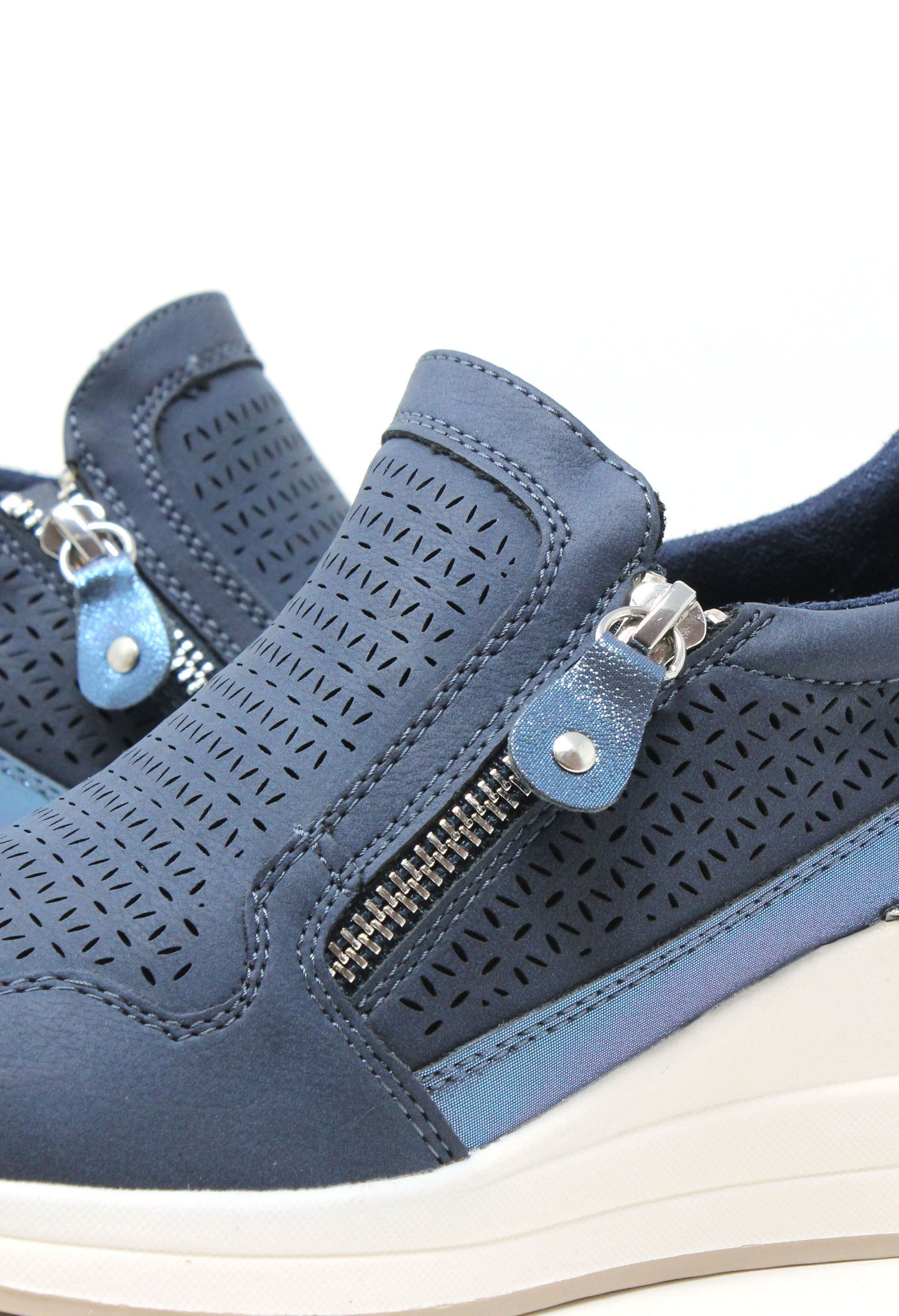 Bianca Side Zip Wedge Trainer