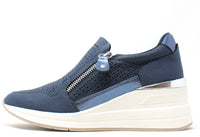 Bianca Side Zip Wedge Trainer