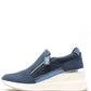 Bianca Side Zip Wedge Trainer