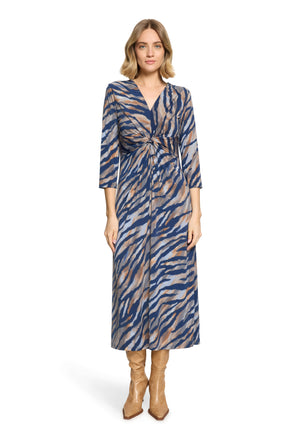 Zebra Print Front Knot Dress