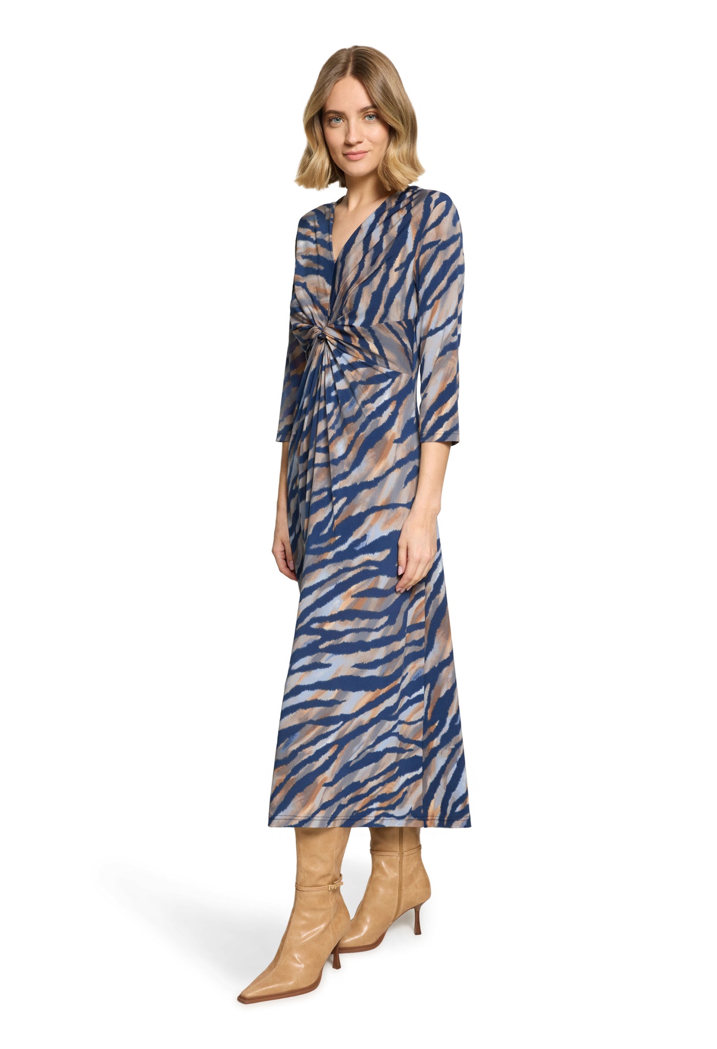 Zebra Print Front Knot Dress