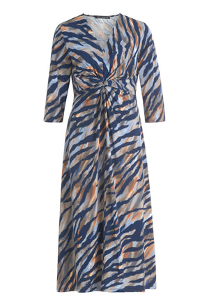 Zebra Print Front Knot Dress