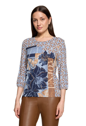 Printed 3/4 Sleeve Top