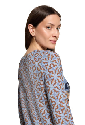 Printed 3/4 Sleeve Top
