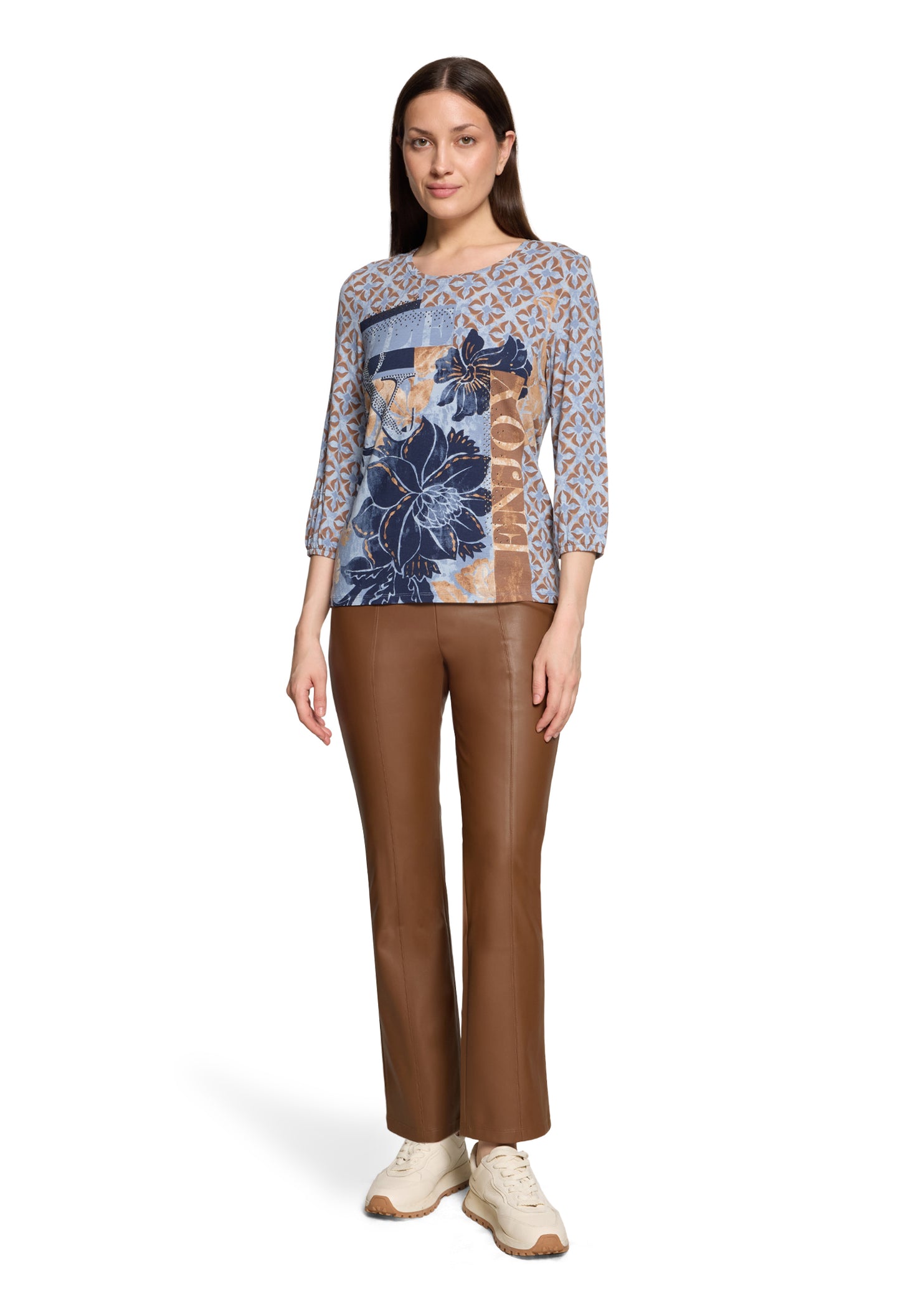 Printed 3/4 Sleeve Top