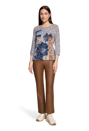Printed 3/4 Sleeve Top