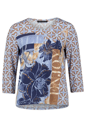 Printed 3/4 Sleeve Top