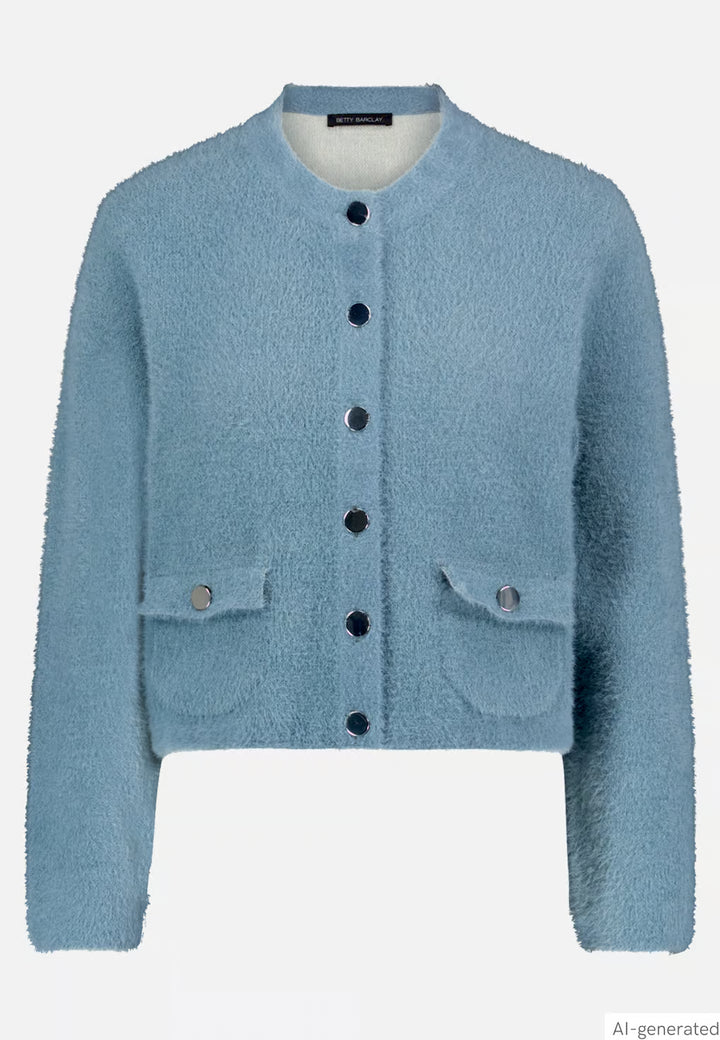 Knit Cadigan With Patch Pockets