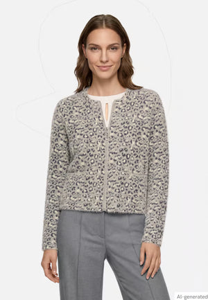 Leopard Print Knit Jacket