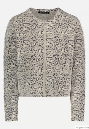 Leopard Print Knit Jacket