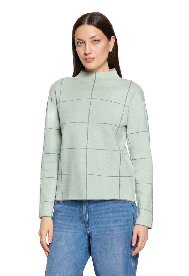 Check Knit Jumper, view 2 – Pamela Scott