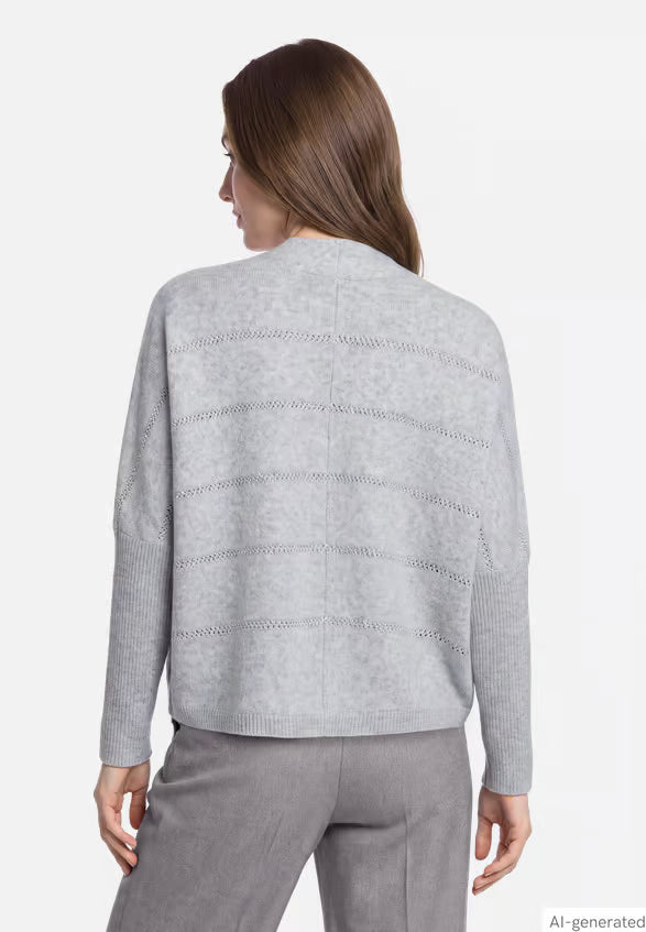 Fine Knit Cardigan With Sequins