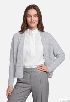 Fine Knit Cardigan With Sequins