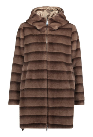 Faux Fur Hooded Coat