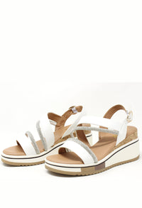 Diamante Strap Wedge Sandal