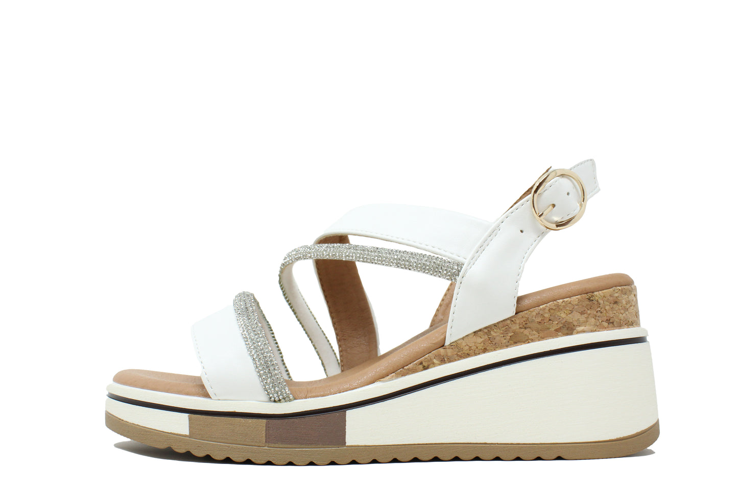Diamante Strap Wedge Sandal