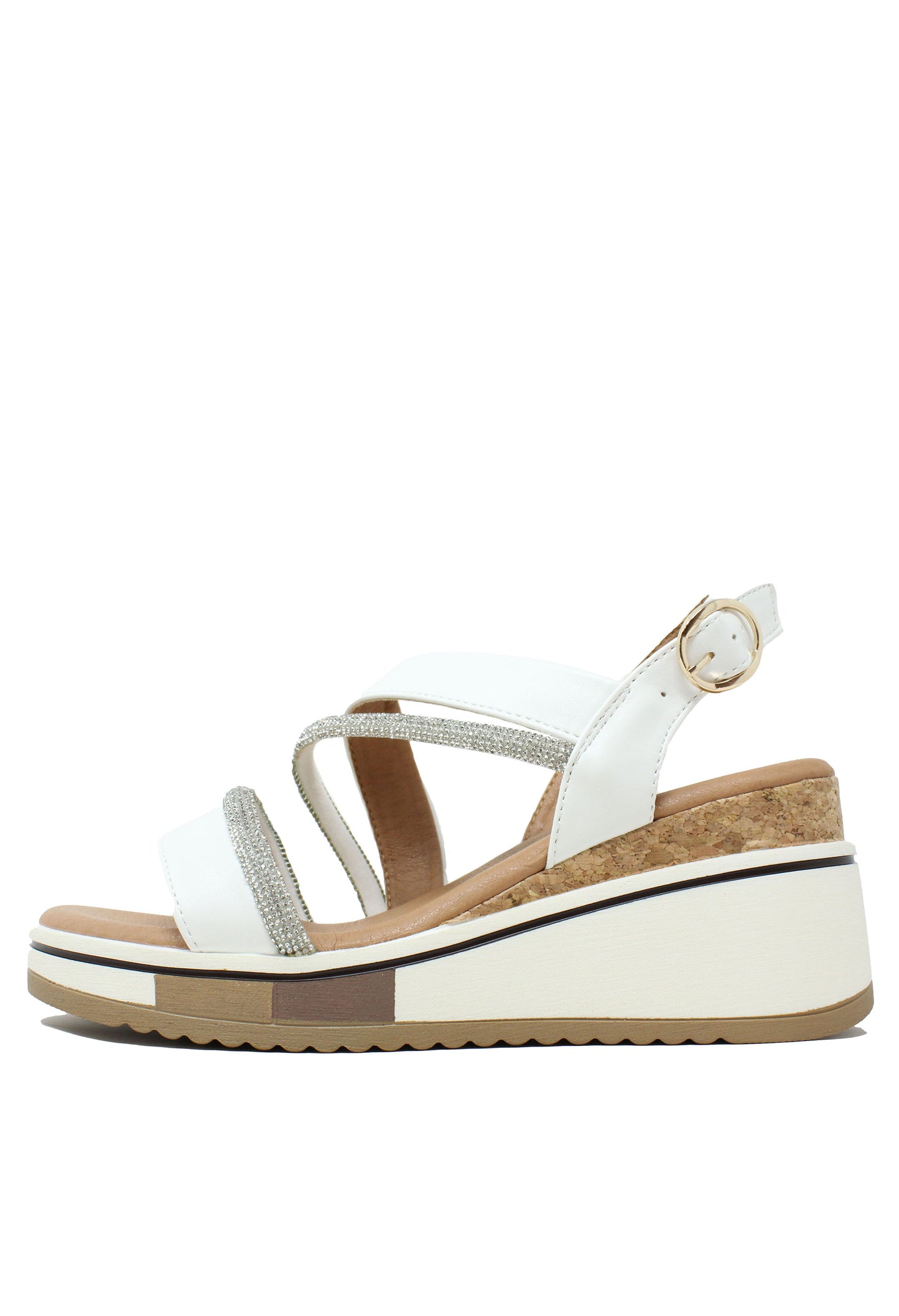 Diamante Strap Wedge Sandal