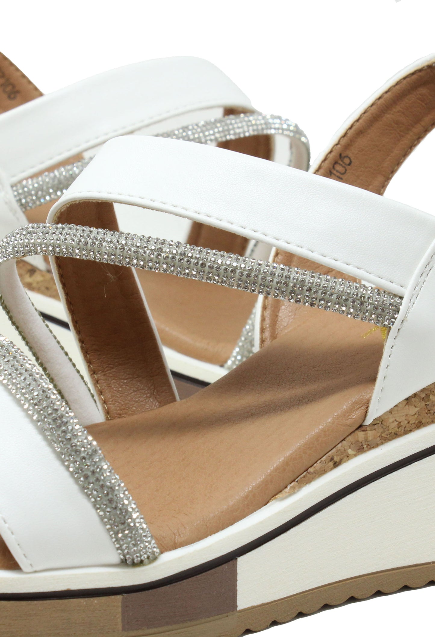 Diamante Strap Wedge Sandal