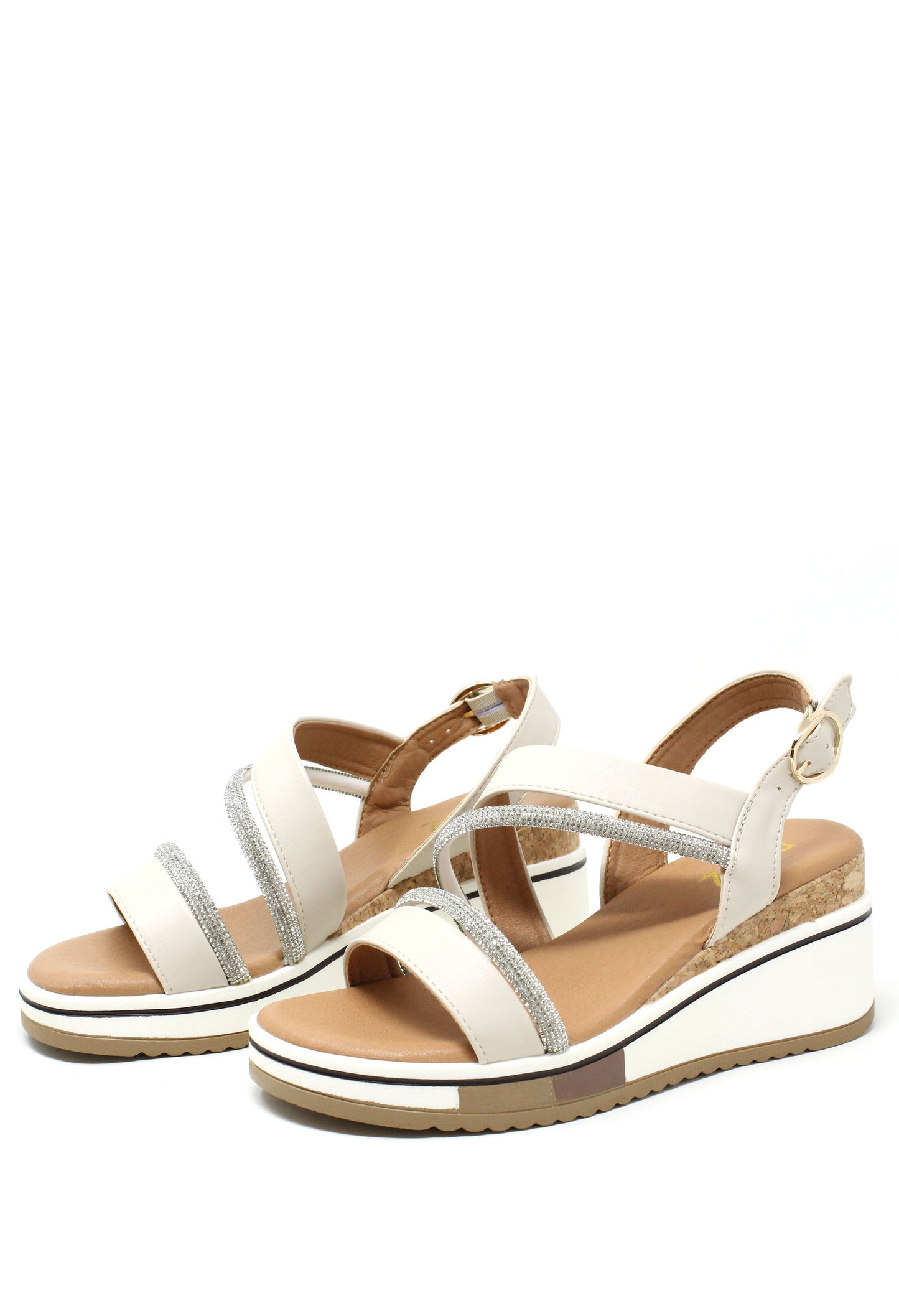 Diamante Strap Wedge Sandal