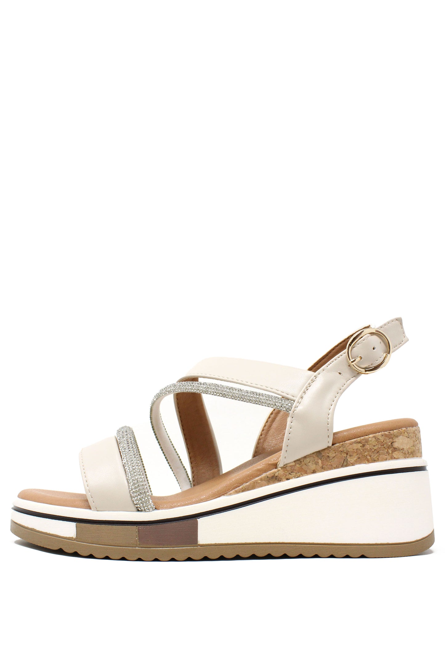 Diamante Strap Wedge Sandal