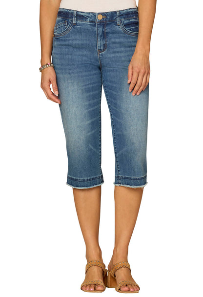 “Ab”solution® Mid-Rise Fray Hem Skimmer Jeans