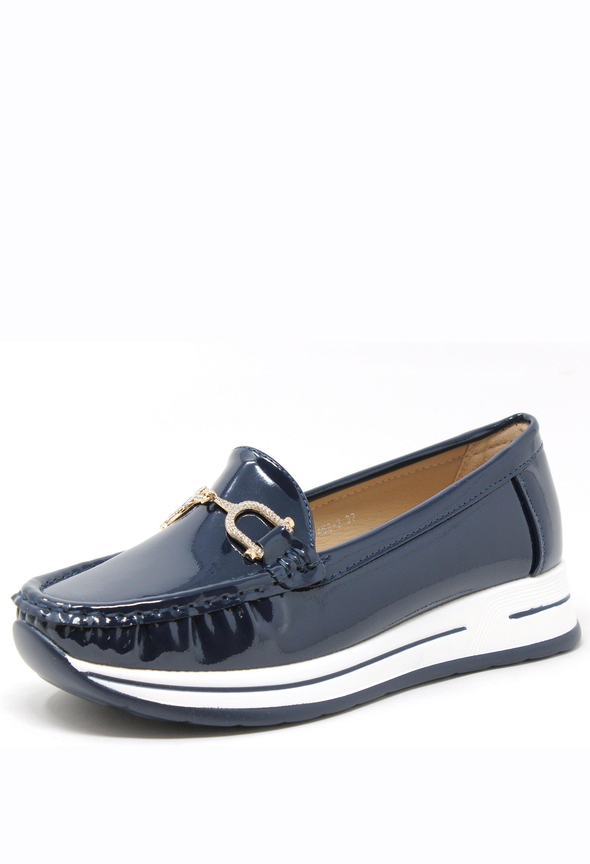 high shine loafer