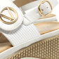 Double Strap Wedge Sandal