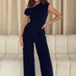 Donna Asymmetric Neckline Jumpsuit