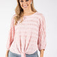 Sofia Ruffled Tie Front Top