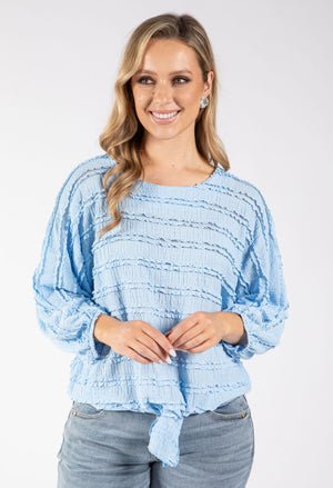Sofia Ruffled Tie Front Top