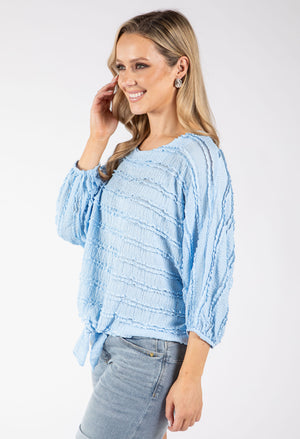 Sofia Ruffled Tie Front Top