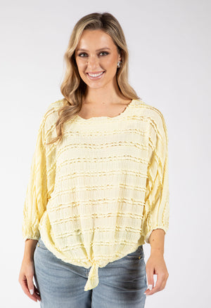 Sofia Ruffled Tie Front Top