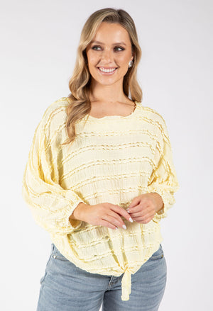 Sofia Ruffled Tie Front Top