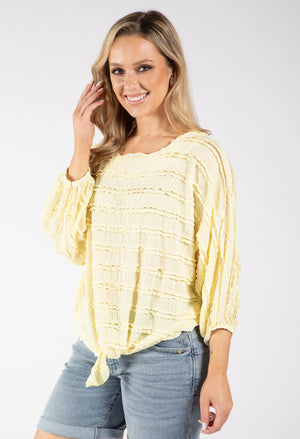 Sofia Ruffled Tie Front Top