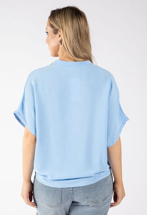 Luna Crochet Trim Blouse