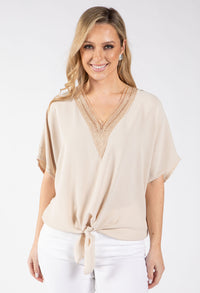 Luna Crochet Trim Blouse