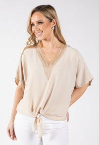 Luna Crochet Trim Blouse